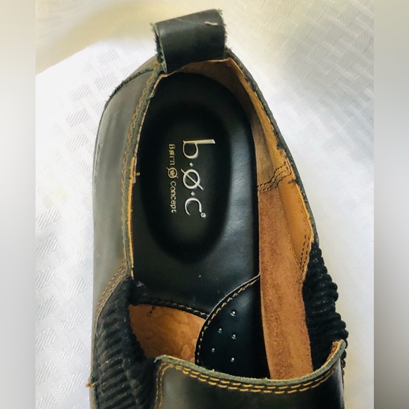 BOC Born Concept Black Leather Stefana Clog Appropriate 3” Heel - Picture 2 of 9